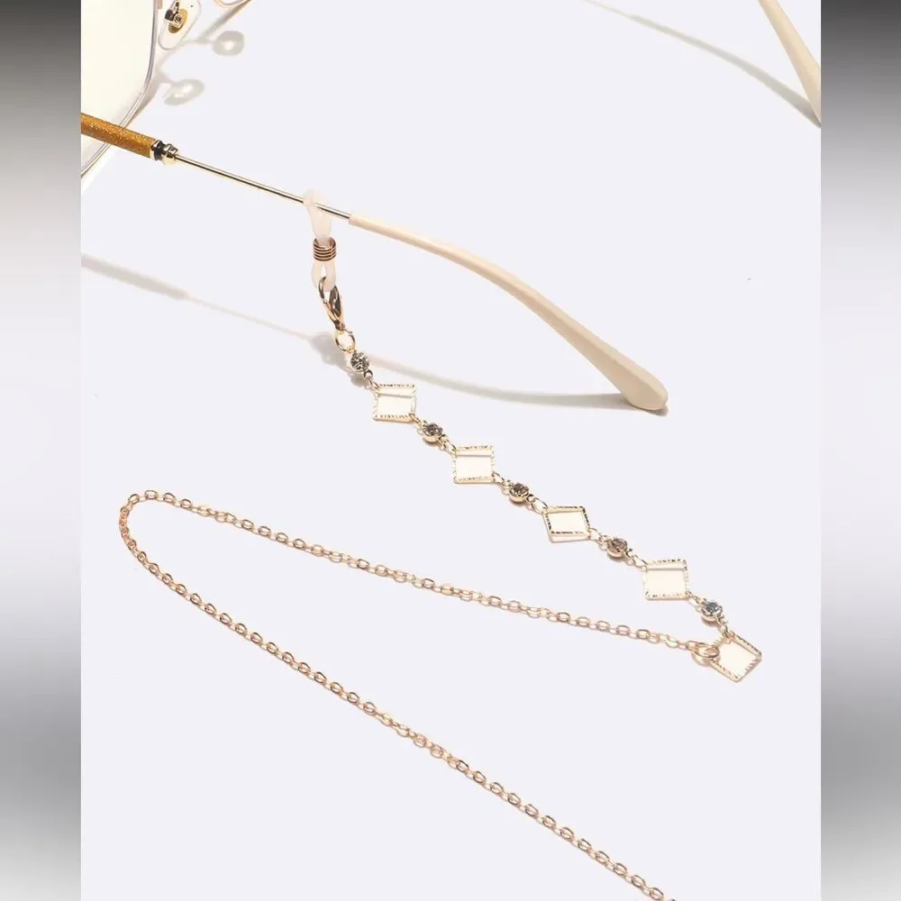 Gold Geometric Eyeglass Chain A1685